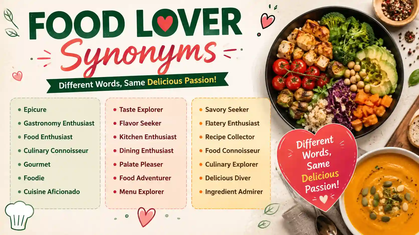 Food Lover Synonyms