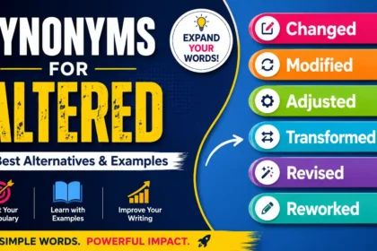 synonyms for altered