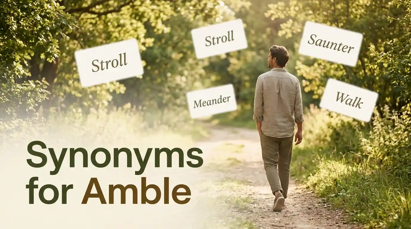 synonyms for amble