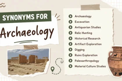 synonyms for archaeology
