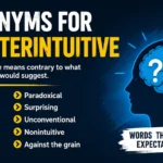 synonyms for counterintuitive