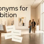 synonyms for exhibition