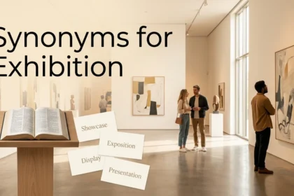 synonyms for exhibition