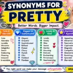synonyms for pretty