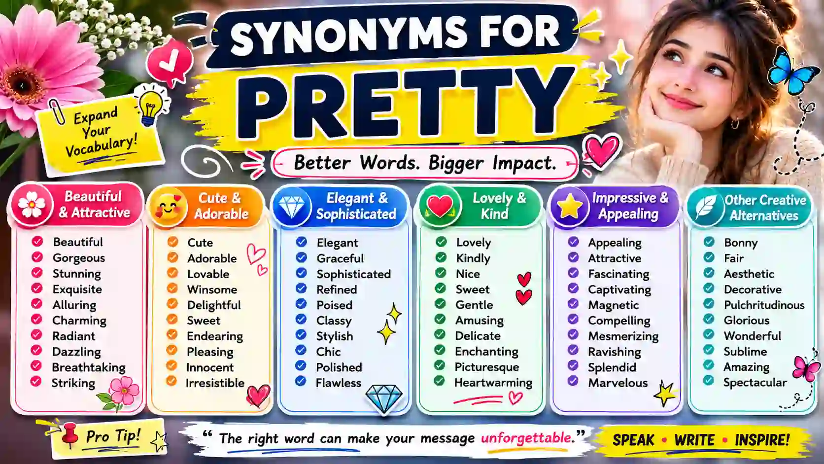 synonyms for pretty