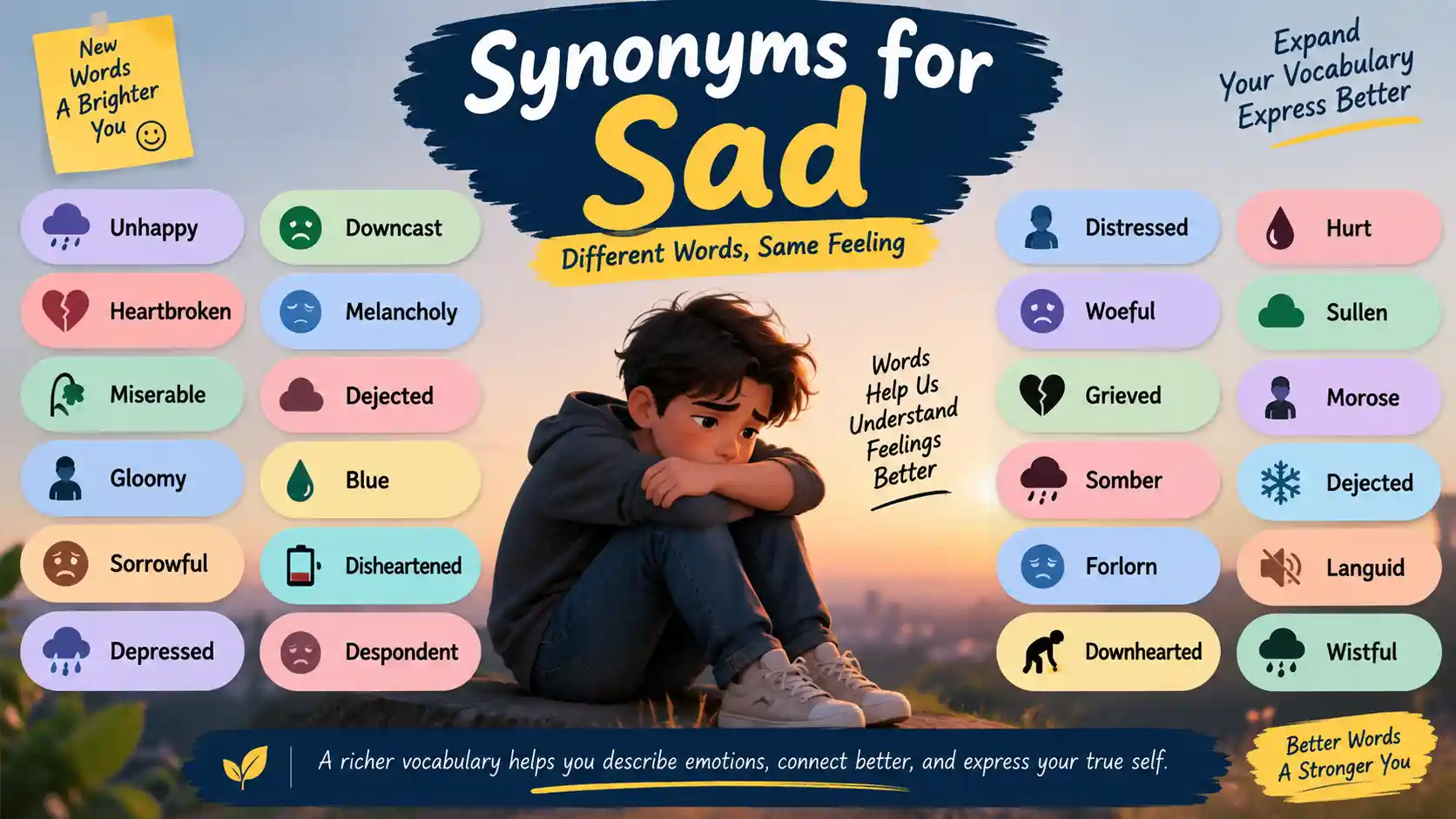 synonyms for sad