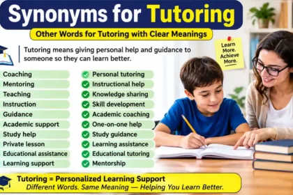 synonyms for tutoring