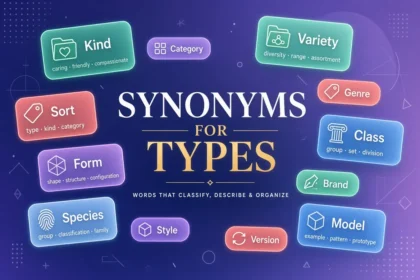 synonyms for types