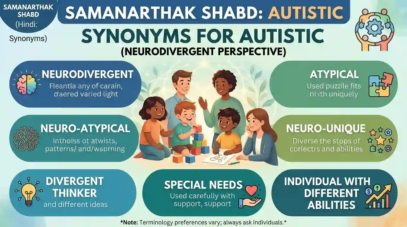 synonyms for autistic