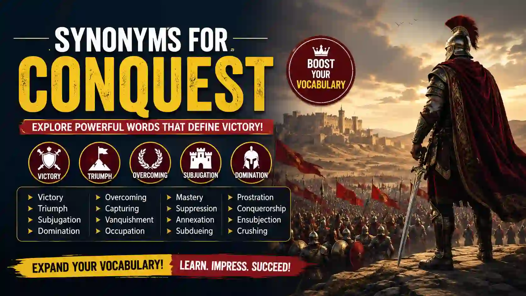 synonyms for conquest