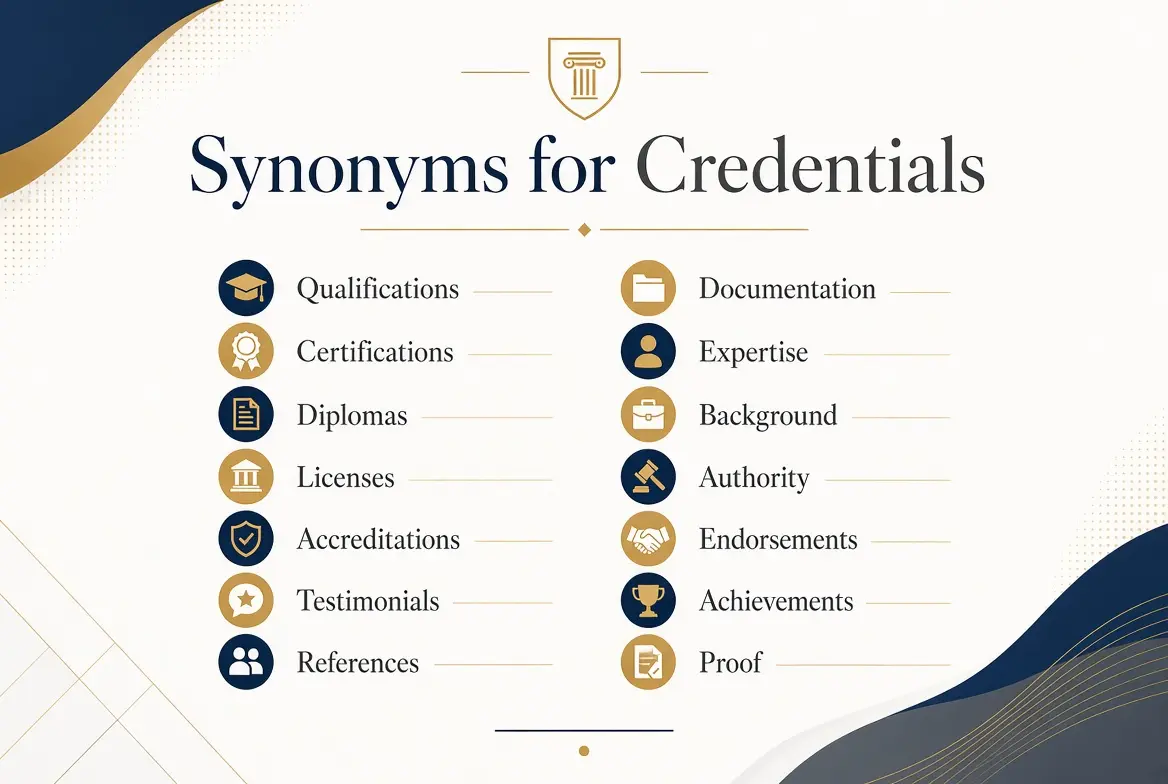 synonyms for credentials