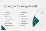 synonyms for independently