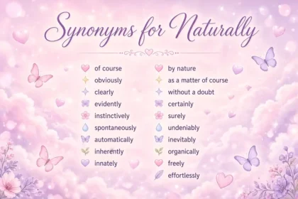 synonyms for naturally