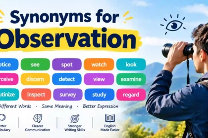 synonyms for observation