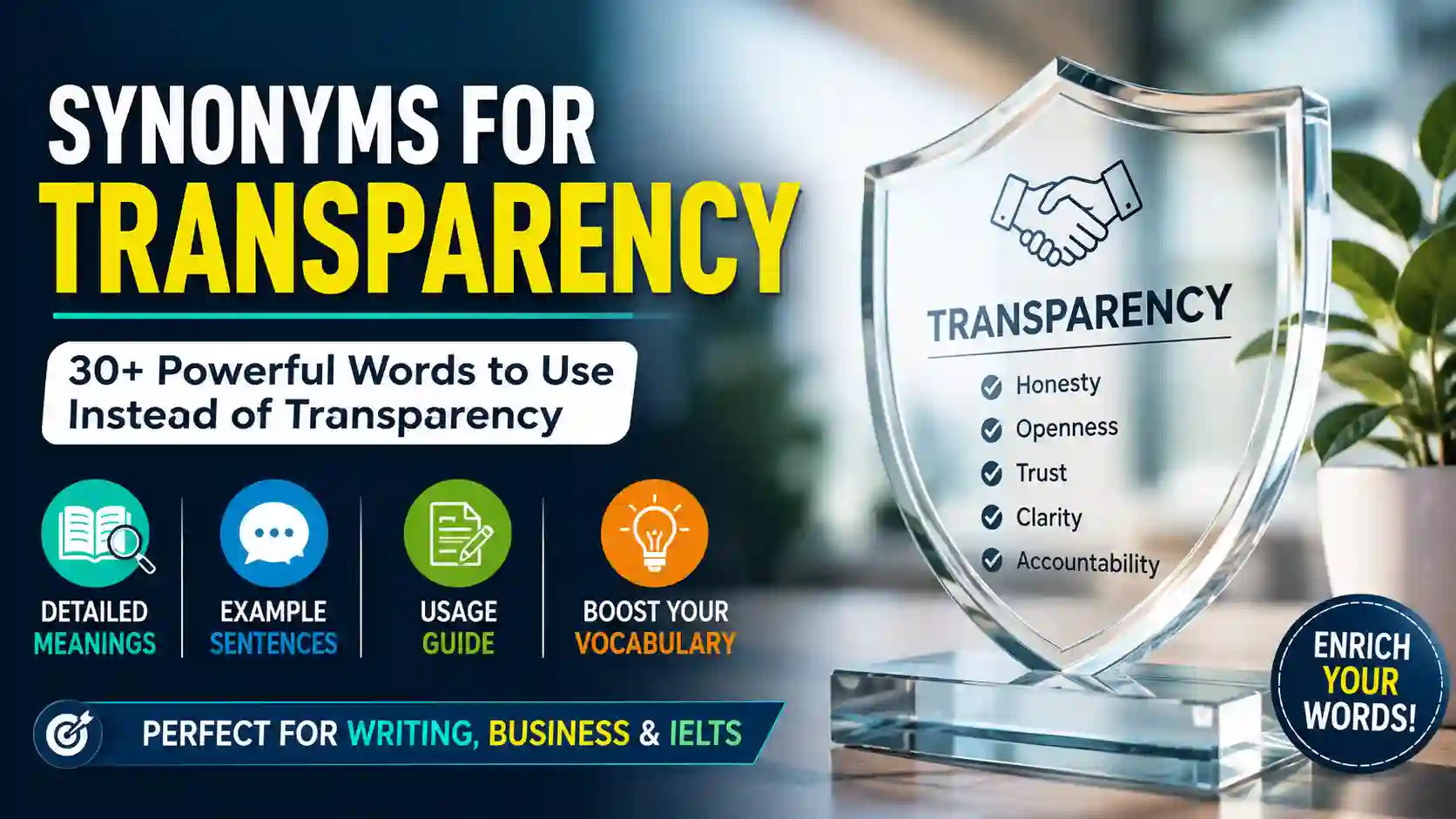 synonyms for transparency