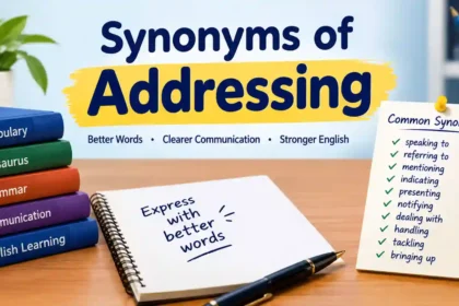 Synonyms of addressing