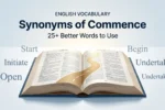 synonyms of commence