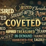 synonyms of coveted
