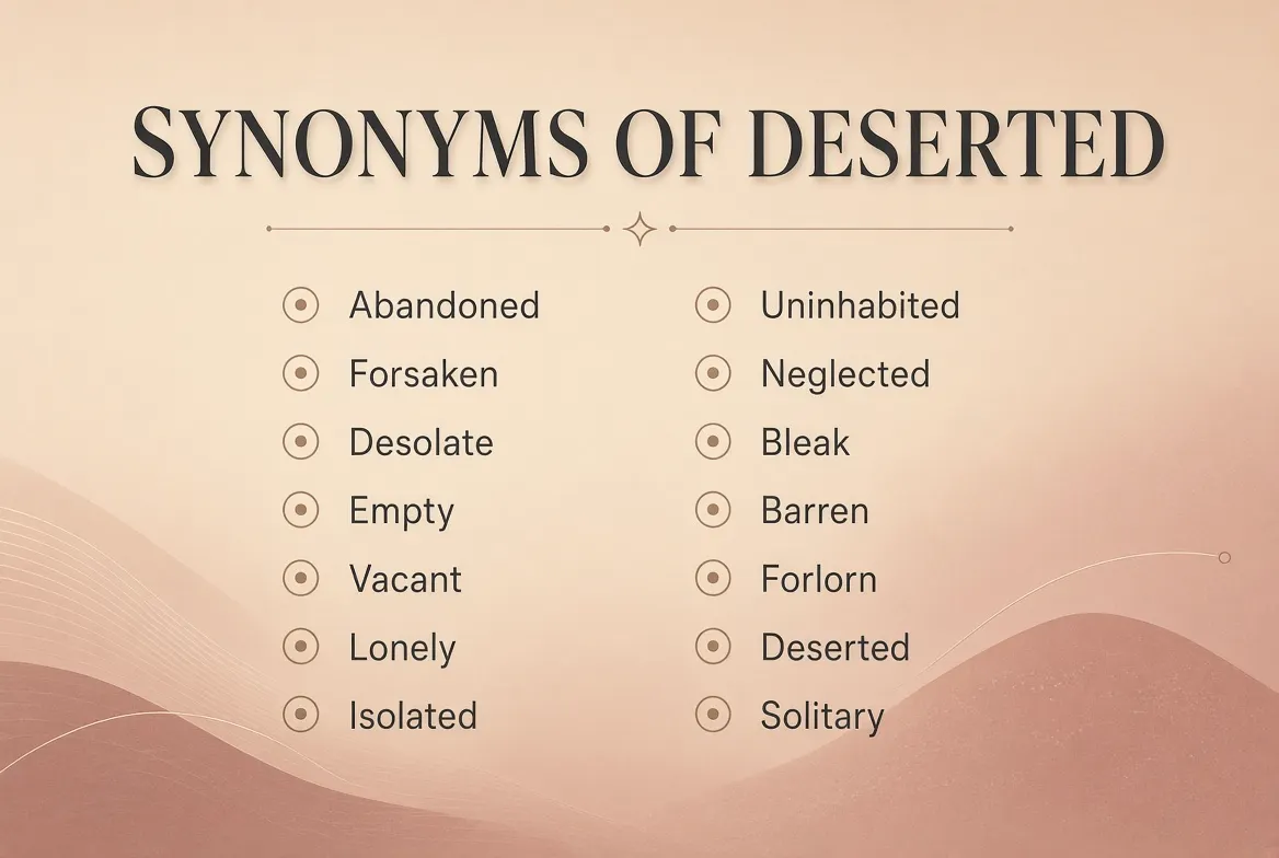 synonyms of deserted