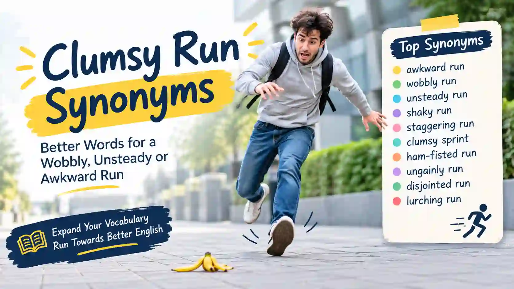 Clumsy run synonyms