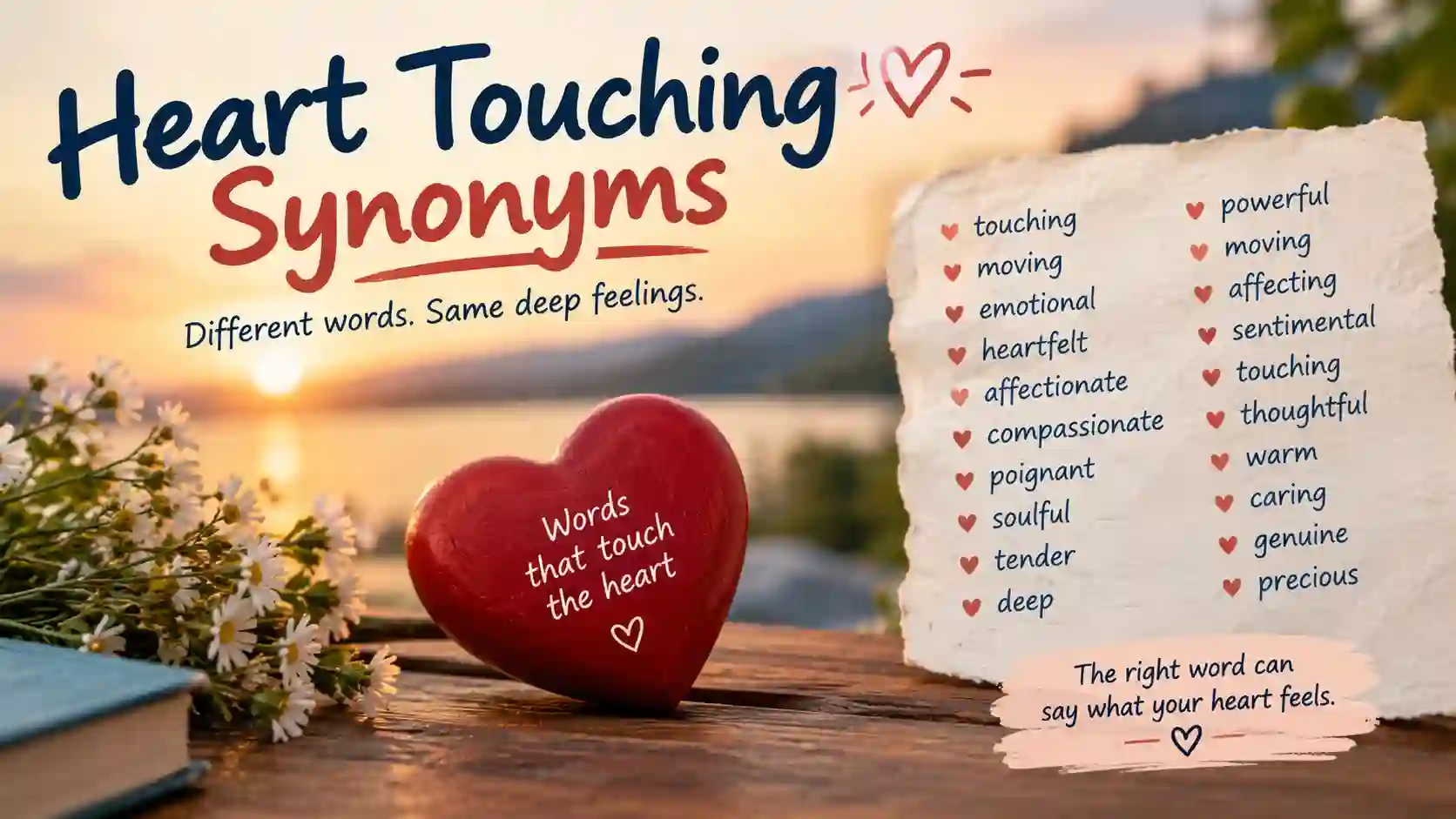 Heart touching synonyms