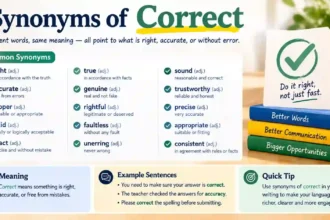 Synonyms of correct