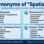 Synonyms of spatial